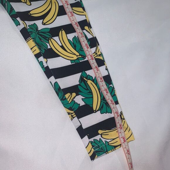 Tipsy Elves Women's Leggings Full Length banana Patterened Leggings Small summer - Picture 5 of 8